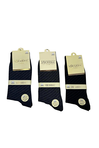Mariposa Secret Savcıoğlu Patterned Cotton Men's Socks 3 Pieces