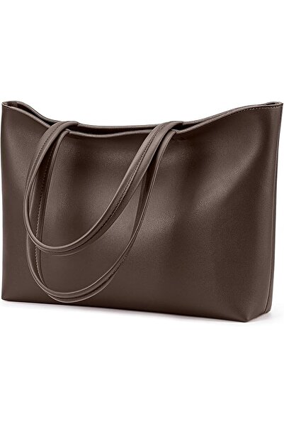 GENERAL Large Tote Bag Zipper Closure Pu Leather Women's Handbag Casual Big P...