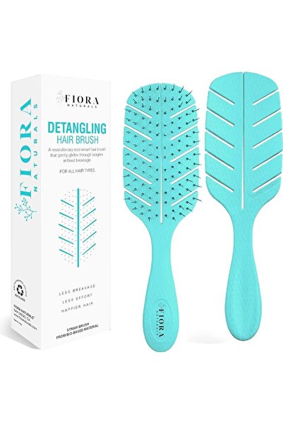 Fiora Naturals Detangler Brush - 100% Bio-Friendly Detangling brush w/Ultra-S...