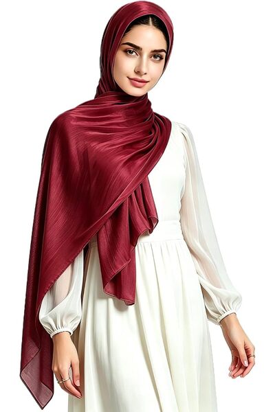 GENERAL Women Premium Hijab Head Scarf Lightweight Shimmer Scarves Crepe Wedd...