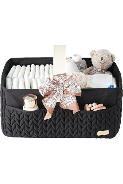 GENERAL Luxurious Baby Diaper Caddy, Nursery Storage Basket for Newborn Essen...