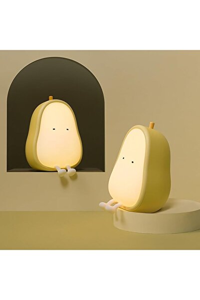 Tazweeq USB Rechargeable Night Light, Cartoon Pear Kids Lamp with 2-Color LED...
