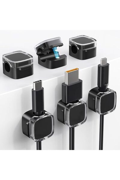 Generic 6 Pack Magnetic Cable Clips,Cord Organizer Under Desk Cable,Hide Or O...