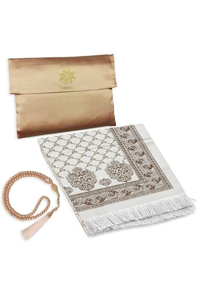 BananaHome Muslim Prayer Rug with Prayer Beads and Portable Bag,Muslim Gift f...