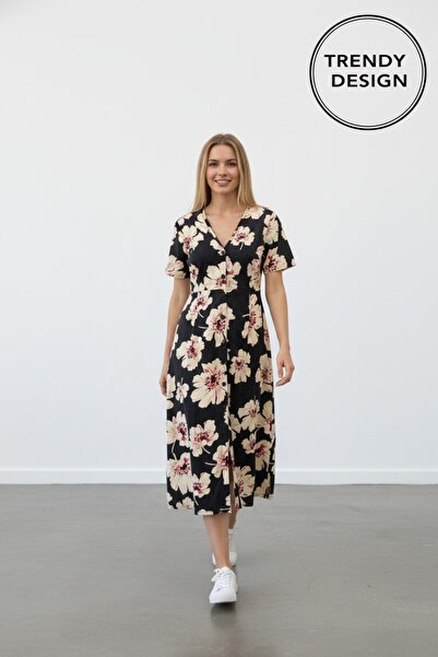 Trendy Design Rochie Midi de Vară – Confort și Imprimeuri Elegante