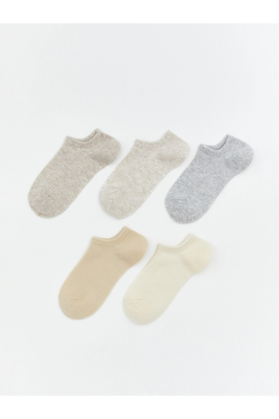 LC Waikiki Lcw Dream Brown Women's Sneaker Socks 5-Pack