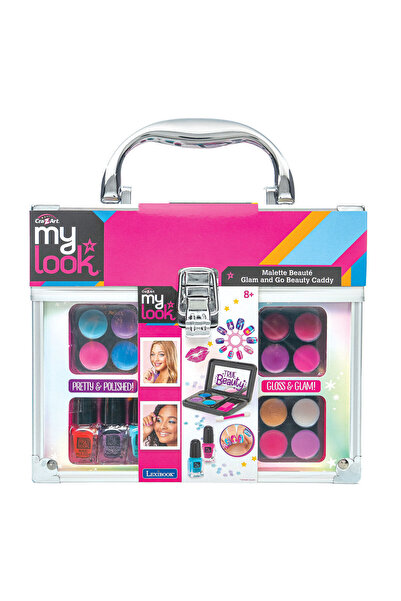 LEXIBOOK Glam and Go Beauty Caddy - Βαλιτσάκι Μακιγιάζ με Σκιές, Λιπ Gloss & ...