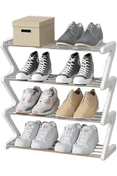 ANYUAN رف أحذية 4 طبقات - Free Standing Shoe Rack, 4-Tier Shoe Storage Organi...