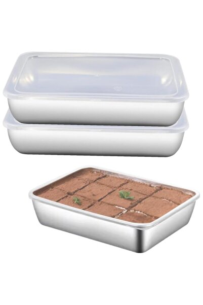 Generic of 3,Stainless Steel Rectangle Food Storage Box Container- Leak Plast...