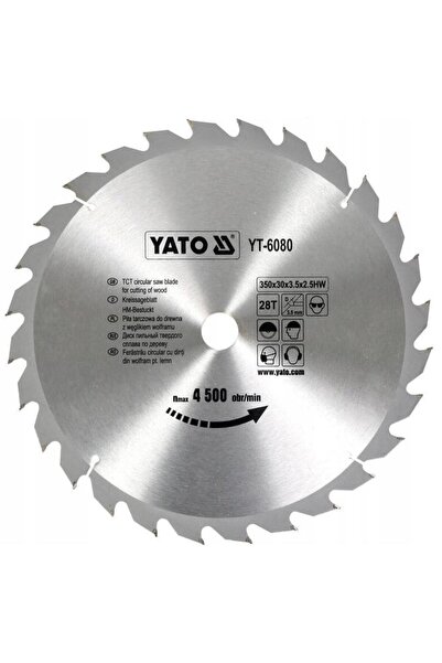 yato YT-6080 Δίσκος Δισκοπρίονου για Ξύλο 350x28x30