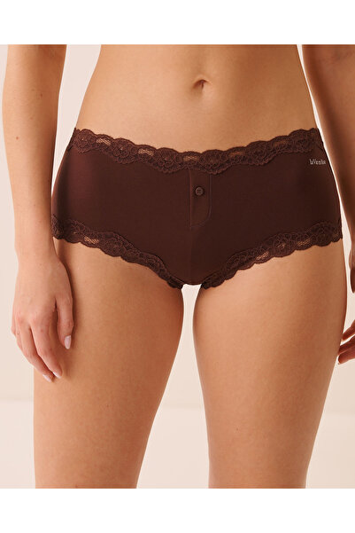 La Vie en Rose Super Soft Lace Trim Boyshort Panty