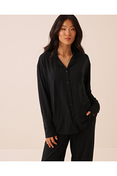 La Vie en Rose Modal Long Sleeve Button-down Shirt