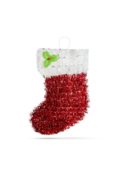 Alista Home Decorațiune cizmă Moș Crăciun, roșu/alb, 32x20 cm