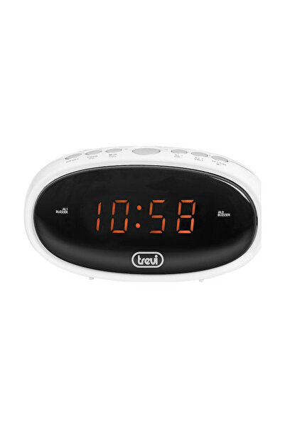 Trevi Ec 880 Επιτραπέζιο Ψηφιακό Ρολόι LED με Ξυπνητήρι και Ραδιόφωνο Λευκό