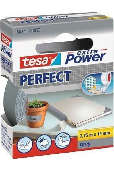 Tesa Ticaret Tesa Tesa Ταινία Υφασμάτινη Εξαιρετικής Ισχύος 2,75μ 19χιλ Γκρι ...