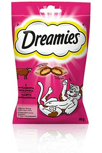 Dreamies Ξηρά λιχουδιές γάτας με βοδινό κρέας για ενήλικες γάτες 60γρ.