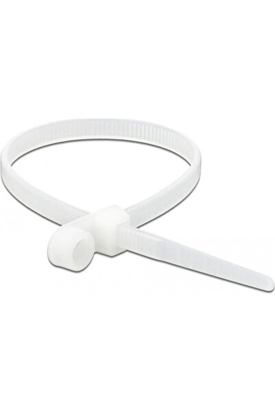 DELOCK Πλαστικά δεματικά καλωδίων 300mm x 4.8mm σε λευκό χρώμα, Ποσότητα 10 τ...