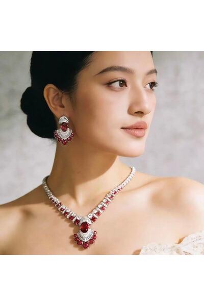 Miss Wang Ladies' high-end earring necklace set