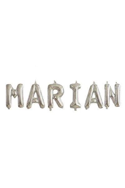 genaja Set Baloane Litere Folie „MARIAN” Argintiu 40 cm – Decor Elegant Eveni...