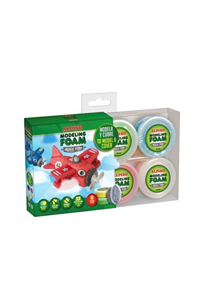 Alpıno Kit 8 Colors X 45Gr Magic Foam, Metallic Colors,