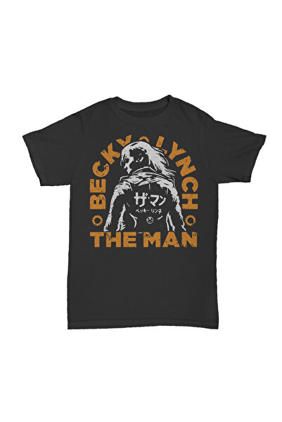 l'eivor Becky Lynch - the Man Printed Black Cotton T-Shirt