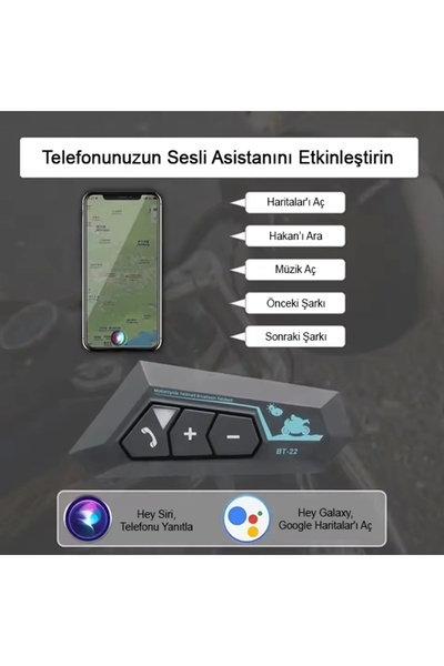 RAYLAX Bluetooth 5.0 Motosiklet Kask Kulaklığı Interkom Kablosuz Kask İçi Kulaklık Mikrofonlu Müzik ve Telefon Görüşmesi