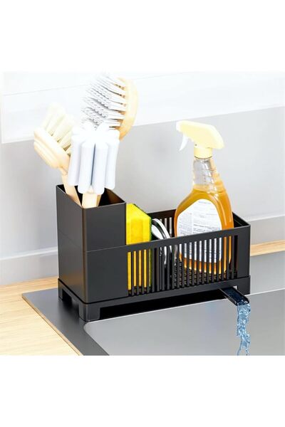 KASTWAVE Kitchen Sink Organizer for Countertop, Multifunctional Sink Caddy wi...