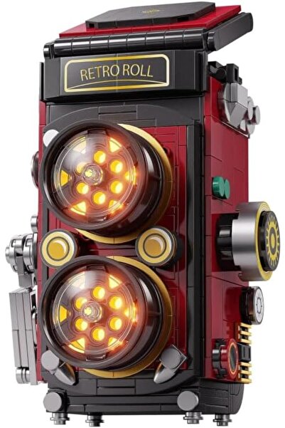 NALACAL 719-Piece Retro Twin-Lens Reflex Camera Building Blocks Set with Ligh...
