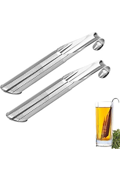 GoodTool 2-Pack Stainless Steel Tea Infuser - Pipe-Shaped Tea Strainer with F...