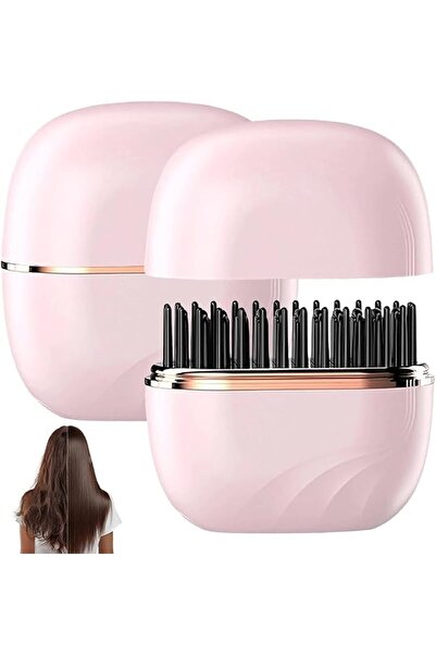 GENERAL Rechargeable Wireless Mini Hair Straightener Brush, 3-Temp Settings &...