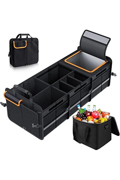 GENERAL Car Trunk Organiser Storage, Foldable Car Organiser with Insulated Le...