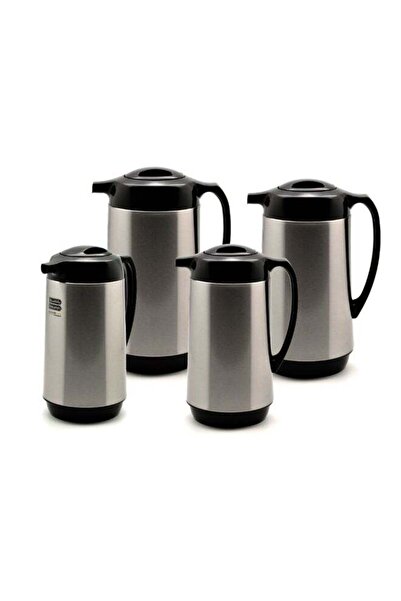 BASURRAH Tea and Coffee Thermos Set, 4 Pieces, Stainless Steel, 1 - 1.3 - 1.6...