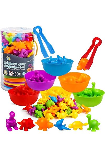 GENERAL Andanna 36 Dinosaur Animal Sorting Toys for Toddlers, Colorful Counti...