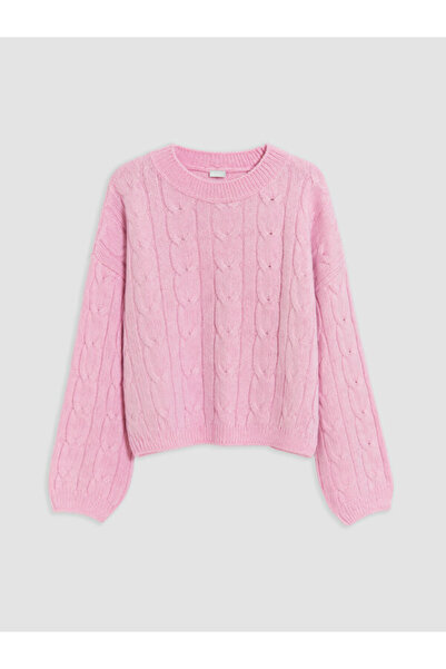 LC Waikiki Quality Pieces from Çelebi Store Zero Roba Yaka Girls' Knitwear Sw...
