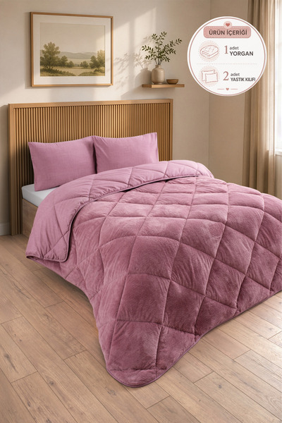 Formeya Premium Çift Taraflı Wellsoft Yorgan Seti Battal Boy 215x235 cm – 2 a...