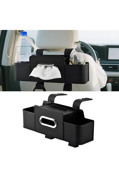 Tazweeq 4-in-1 Car Back Seat Organizer, Car Storage Bag with 2 Cup Holders, T...
