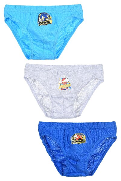 Sun City Fashion Group Σετ σλιπάκια αγόρι 3τμχ. "Sonic the Hedgehog " μπλε-γκ...
