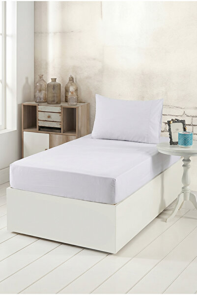 aytunç Lisa Elastic Fitted White Color Single Padded Sheet Set