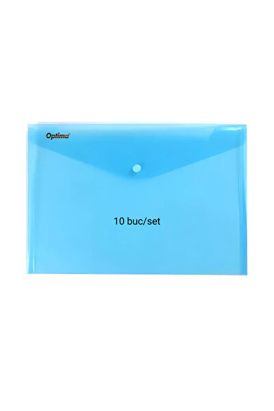 Optima Mapa Pp Protectie Documente A4 Landscape, Inchidere Cu Capsa, 10/Set, ...