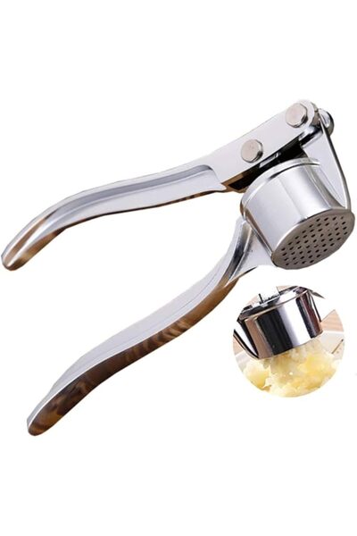 Generic Stainless Steel Garlic Press Mincer, Heavy Duty Manual Crusher with E...