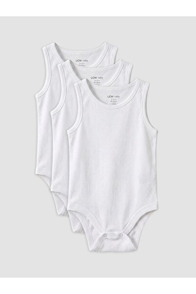 LC Waikiki Crew Neck Baby Girl Snapback Bodysuit 3-Piece (W6)
