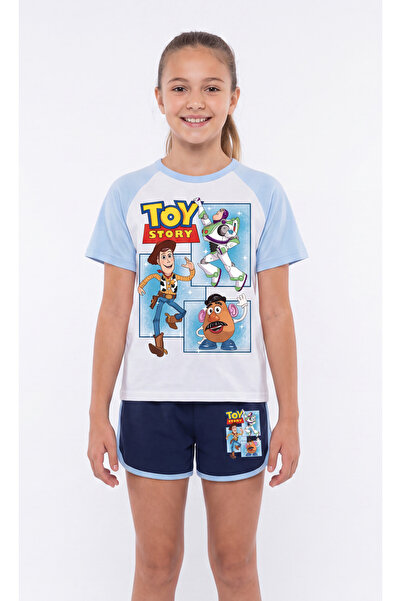 Toy Story Baskılı Çocuk Takım Woody Buzz Lightyear Mr. Potato Head Karakterli Kısa Kollu Tişört Şort Takım
