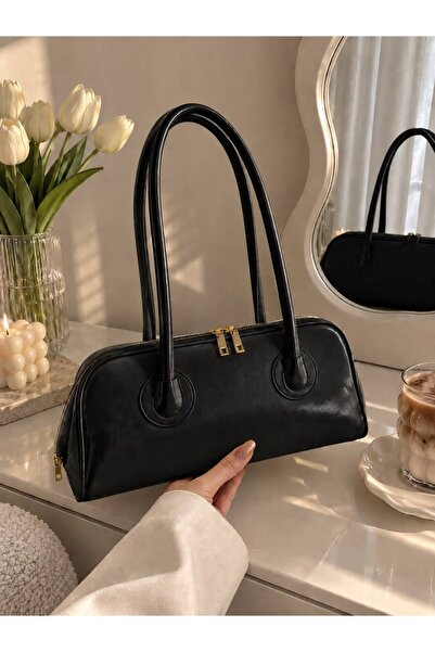ValeriaBag Rugan Görünümlü Uzun Saplı Kadın Omuz Çantası – Vintage Baget Model