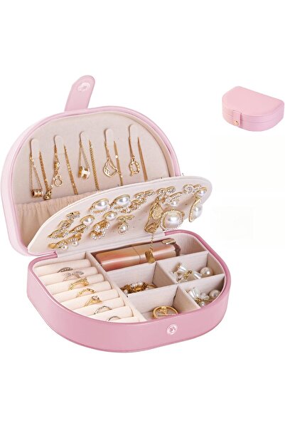 Arabest Jewelry Case,Small PU Leather Travel Organizer,Portable Storage Box f...