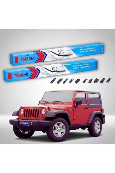 TEAMCAR Windshield Wipers Jeep Wrangler JK 2007-2018 | Front Set Flat Premium...