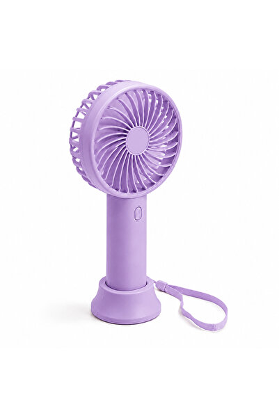 Generic Brand Mini ventilator portabil de mână cu suport și curea de mână – R...