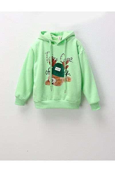 MiniKids Hanorac plusat Take Care, verde