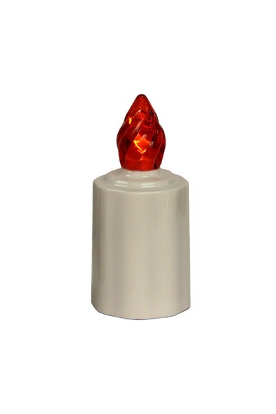LCA Set 2 x Candela Electronica din Plastic Alb, 88 Zile, Baterii Incluse