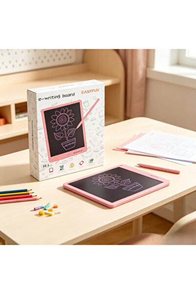 Easyfun لوح كتابة LCD مقاس 10.1 بوصة للأطفال، لوحة رسم رقمية للكتابة اليدوية ...
