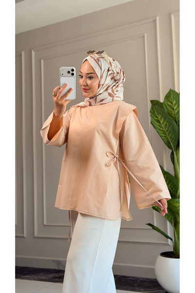 Suede Style 6558 - Stylish, Comfortable, Underarm Side Tie Detail, Woven Soft...
